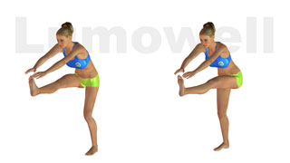 Standing Crunch With Outstretched Leg